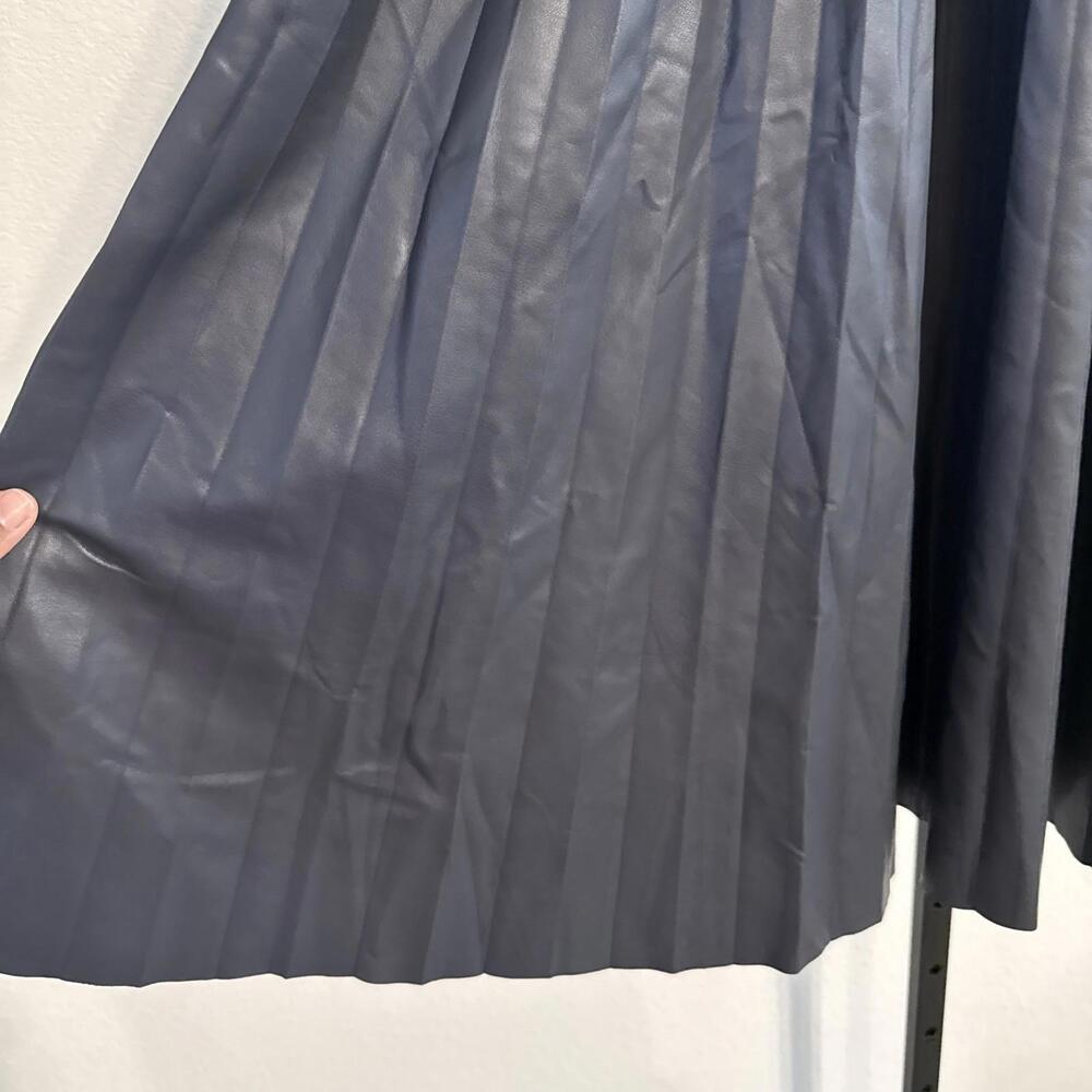 Scotch & Soda Faux Leather Pleated Midi Skirt Size XS $238 - Picture 3 of 12